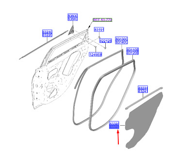 SAĞ ARKA KAPI KEÇESİ İ20 2021- 83392-Q0011-MOBIS